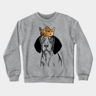 Bluetick Coonhound Dog King Queen Wearing Crown Crewneck Sweatshirt